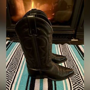 Vintage Vittorio Ricci New York Studio Black Cowboy Boots